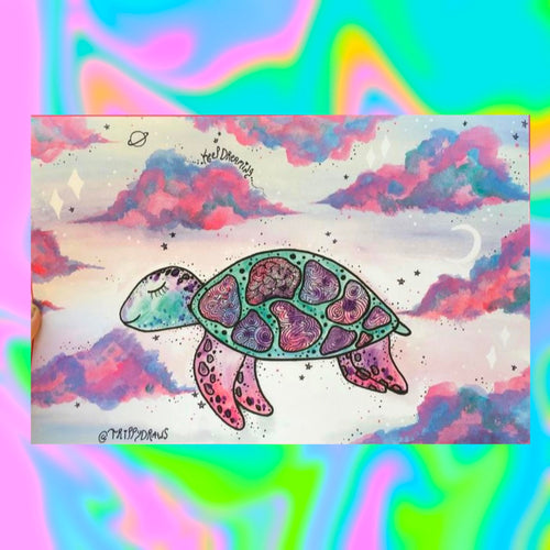 keep dreaming sea Turtle print