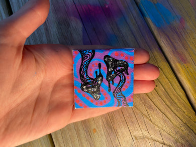 BLACK MUSHROOM MINI CANVAS