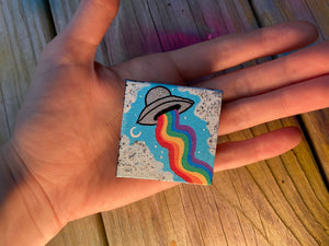 Mushroom Rainbow Mini Canvas