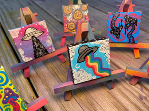 Mushroom Rainbow Mini Canvas