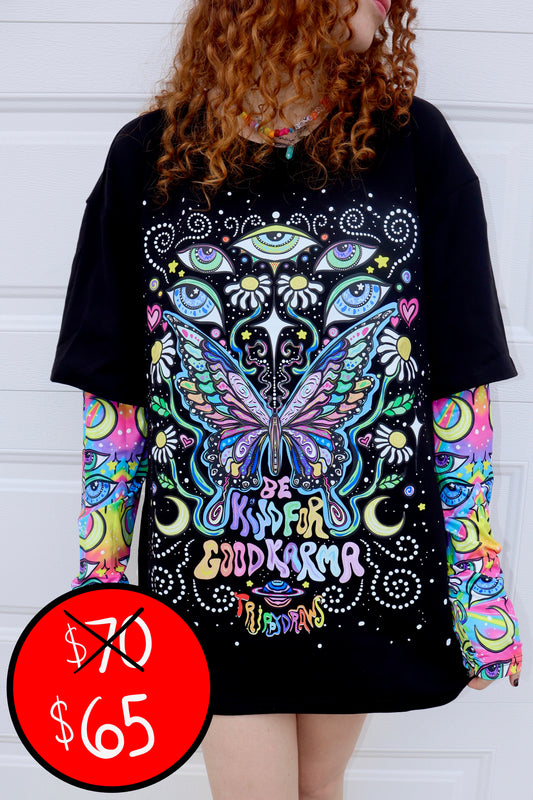 LONG SLEEVE BUTTERFLY TSHIRT