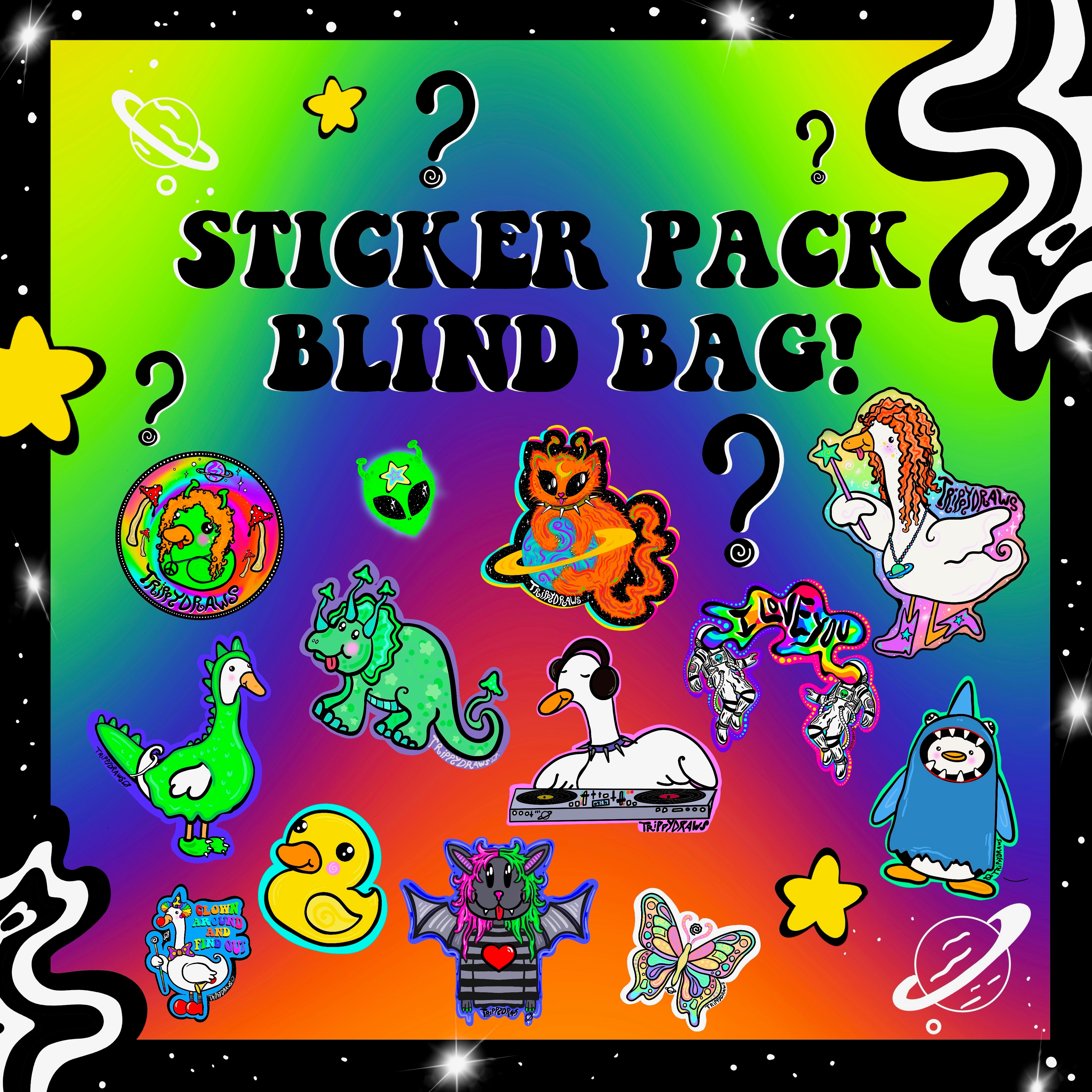 STICKERS PACK $10 – TrippyDraws